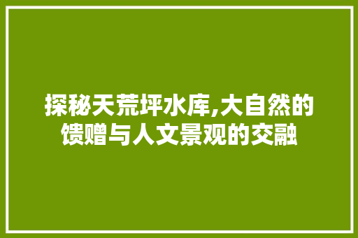 探秘天荒坪水库,大自然的馈赠与人文景观的交融