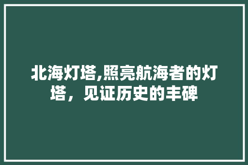 北海灯塔,照亮航海者的灯塔，见证历史的丰碑  第1张