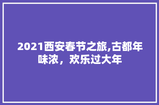 2021西安春节之旅,古都年味浓，欢乐过大年