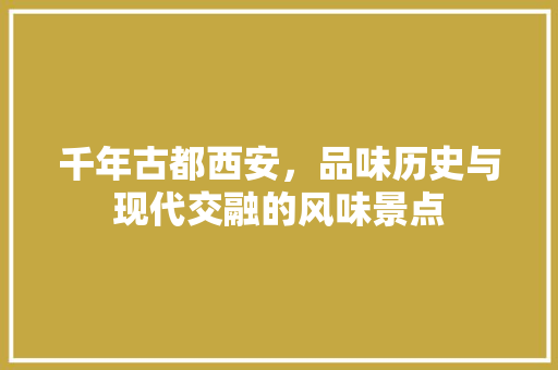 千年古都西安，品味历史与现代交融的风味景点