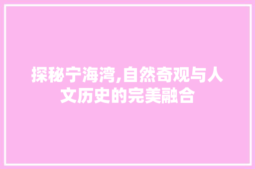 探秘宁海湾,自然奇观与人文历史的完美融合