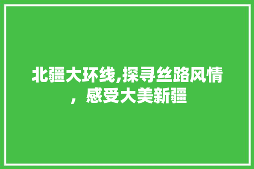 北疆大环线,探寻丝路风情，感受大美新疆  第1张