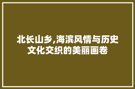 北长山乡,海滨风情与历史文化交织的美丽画卷