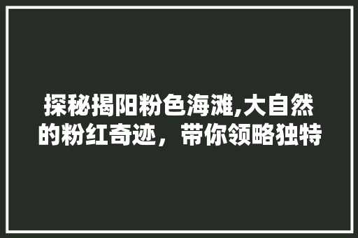 探秘揭阳粉色海滩,大自然的粉红奇迹，带你领略独特的海滨风光