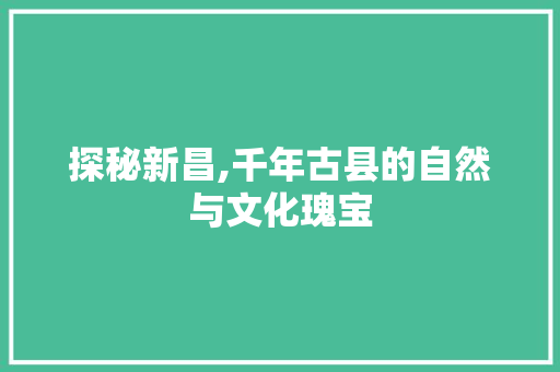 探秘新昌,千年古县的自然与文化瑰宝  第1张