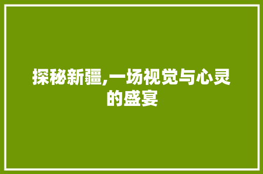 探秘新疆,一场视觉与心灵的盛宴  第1张