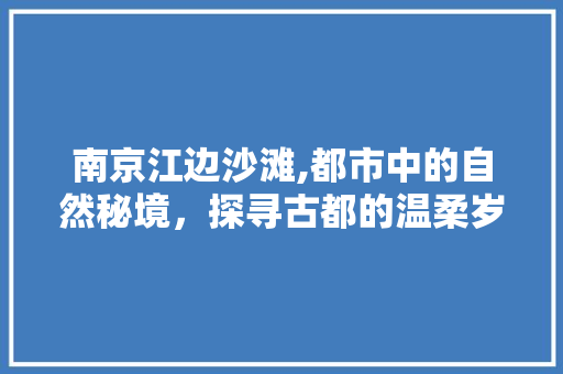 南京江边沙滩,都市中的自然秘境，探寻古都的温柔岁月  第1张