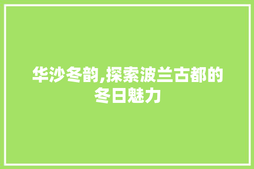 华沙冬韵,探索波兰古都的冬日魅力