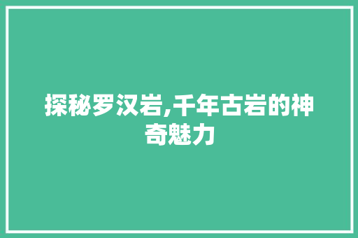 探秘罗汉岩,千年古岩的神奇魅力  第1张