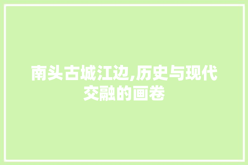 南头古城江边,历史与现代交融的画卷  第1张