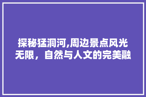 探秘猛洞河,周边景点风光无限，自然与人文的完美融合