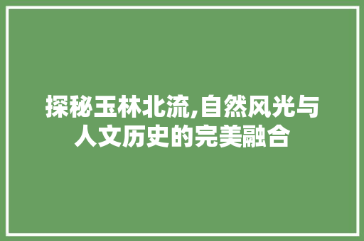 探秘玉林北流,自然风光与人文历史的完美融合