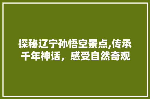 探秘辽宁孙悟空景点,传承千年神话，感受自然奇观  第1张