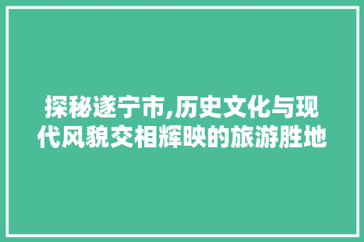 探秘遂宁市,历史文化与现代风貌交相辉映的旅游胜地  第1张