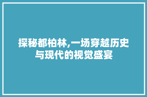 探秘都柏林,一场穿越历史与现代的视觉盛宴  第1张