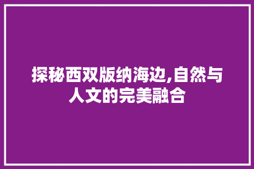 探秘西双版纳海边,自然与人文的完美融合  第1张