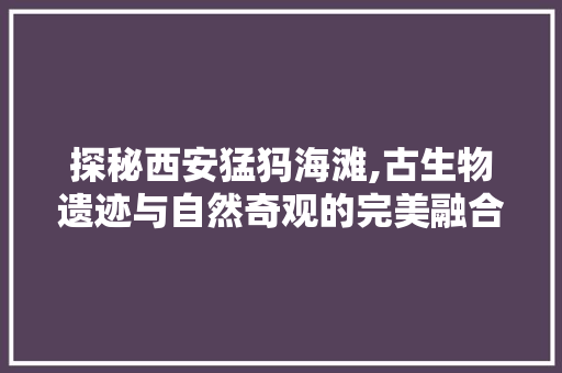 探秘西安猛犸海滩,古生物遗迹与自然奇观的完美融合