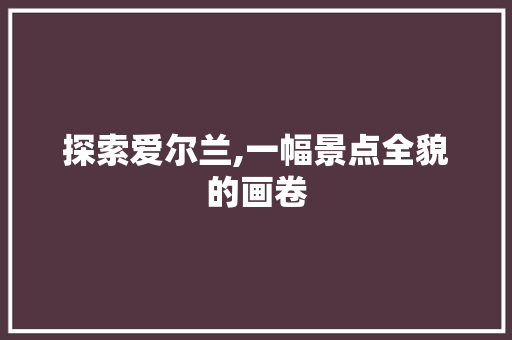 探索爱尔兰,一幅景点全貌的画卷  第1张