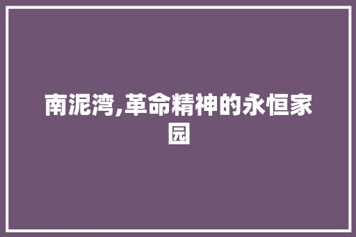 南泥湾,革命精神的永恒家园