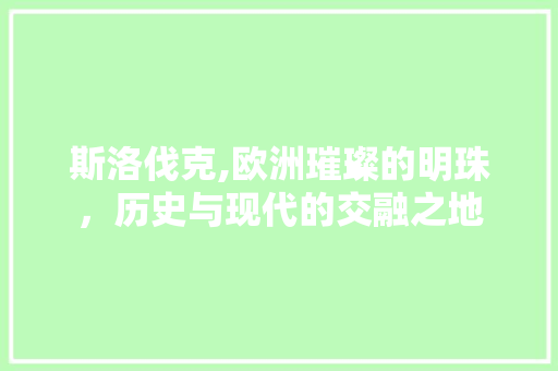 斯洛伐克,欧洲璀璨的明珠，历史与现代的交融之地