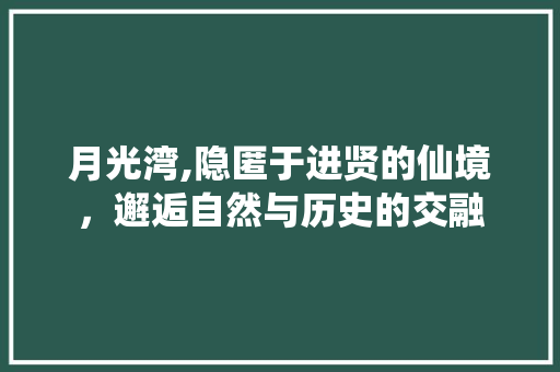 月光湾,隐匿于进贤的仙境，邂逅自然与历史的交融