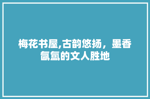 梅花书屋,古韵悠扬，墨香氤氲的文人胜地  第1张