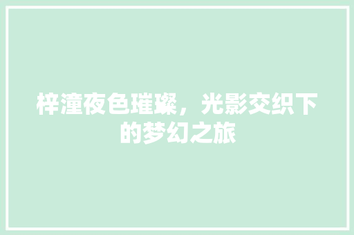 梓潼夜色璀璨，光影交织下的梦幻之旅  第1张