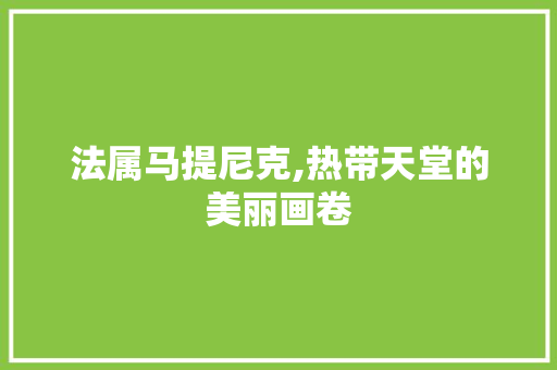 法属马提尼克,热带天堂的美丽画卷