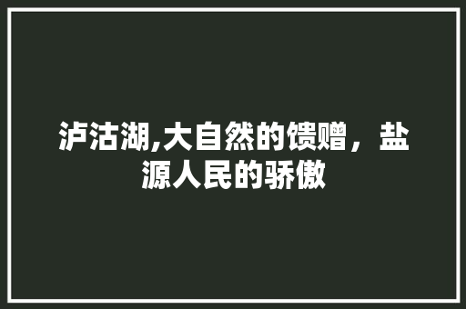 泸沽湖,大自然的馈赠，盐源人民的骄傲  第1张