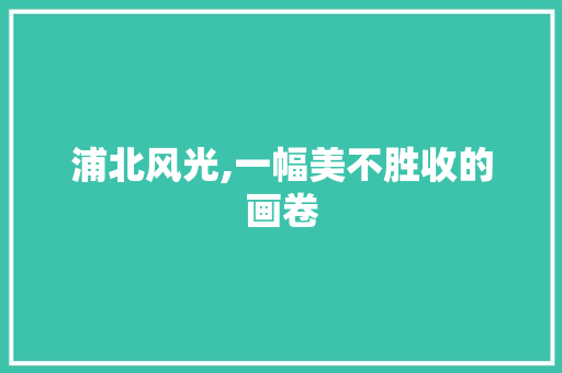 浦北风光,一幅美不胜收的画卷