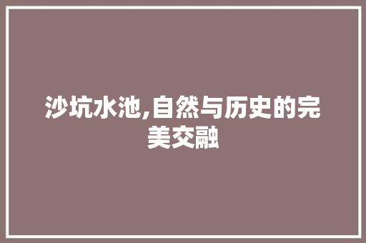 沙坑水池,自然与历史的完美交融