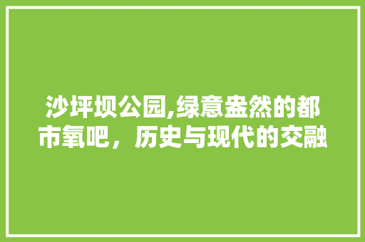 沙坪坝公园,绿意盎然的都市氧吧，历史与现代的交融之地  第1张