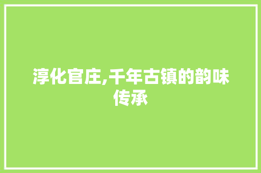 淳化官庄,千年古镇的韵味传承