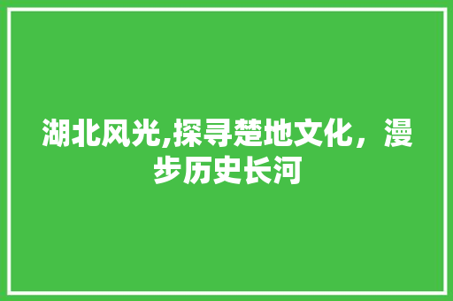 湖北风光,探寻楚地文化，漫步历史长河  第1张