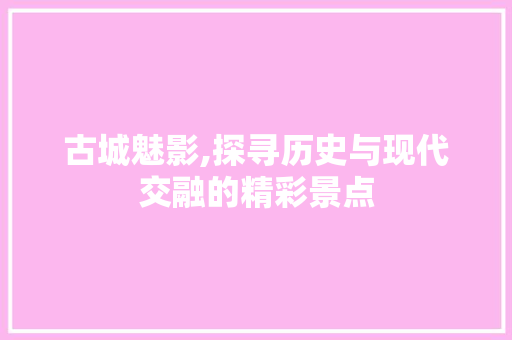 古城魅影,探寻历史与现代交融的精彩景点  第1张