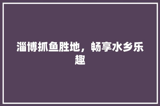 淄博抓鱼胜地，畅享水乡乐趣  第1张