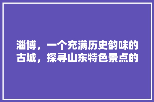 淄博，一个充满历史韵味的古城，探寻山东特色景点的魅力  第1张