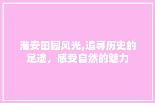 淮安田园风光,追寻历史的足迹，感受自然的魅力  第1张