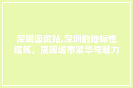 深圳国贸站,深圳的地标性建筑，展现城市繁华与魅力