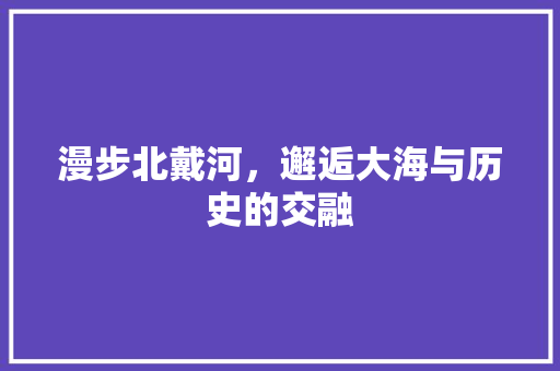 漫步北戴河，邂逅大海与历史的交融  第1张