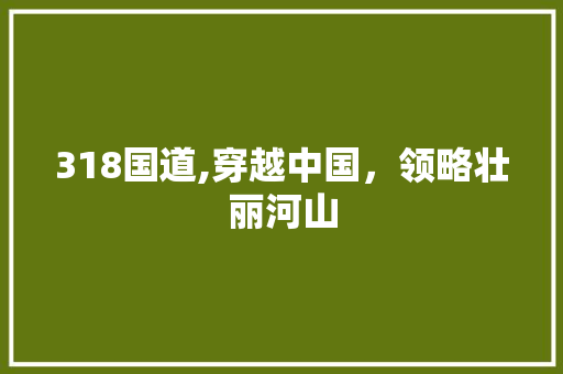 318国道,穿越中国，领略壮丽河山