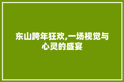 东山跨年狂欢,一场视觉与心灵的盛宴