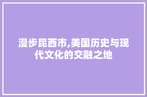 漫步昆西市,美国历史与现代文化的交融之地