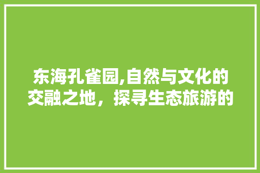 东海孔雀园,自然与文化的交融之地，探寻生态旅游的奥秘