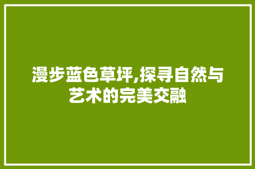 漫步蓝色草坪,探寻自然与艺术的完美交融  第1张