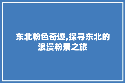 东北粉色奇迹,探寻东北的浪漫粉景之旅