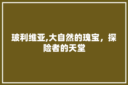 玻利维亚,大自然的瑰宝，探险者的天堂