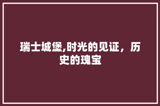 瑞士城堡,时光的见证，历史的瑰宝