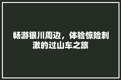 畅游银川周边，体验惊险刺激的过山车之旅