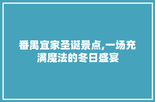 番禺宜家圣诞景点,一场充满魔法的冬日盛宴